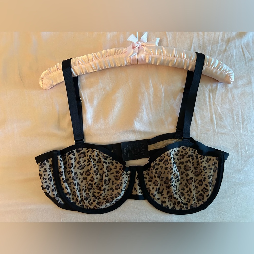 CUUP Spotted Balconette Bra with Black Accents